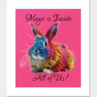 Colorful Bunny Magic Posters and Art